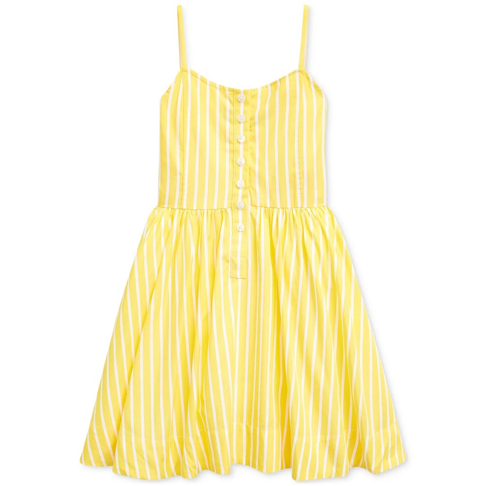 Polo by Ralph Lauren Yellow and White Striped Sundress